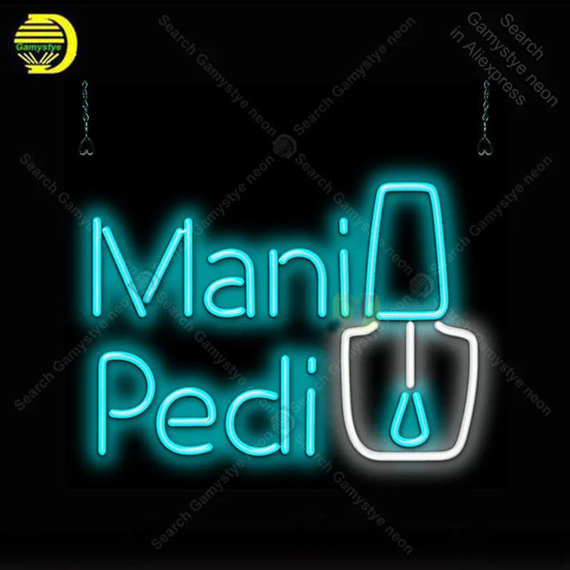 Неоновая вывеска для организаций и магазинов Mani Pedi неоновый светильник знак