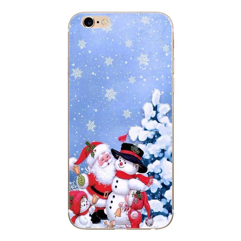 Силиконовые чехлы для телефонов Iphone 7 Plus, 6, 6 S, 5, 5S, SE, 8 Plus, X, XR, XS Max, Рождественский чехол из ТПУ для Huawei P20 Lite, P, умные чехлы - Цвет: Черный