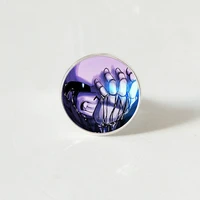 undertale game gamer gaming sliver color rings ghost video game glass cabochon ring art gifts