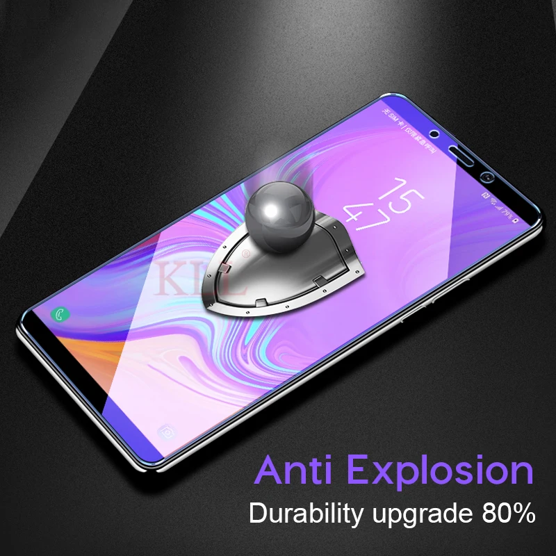 9H полное покрытие анти синий свет закаленное стекло для Samsung Galaxy A9 2018 A8 Star A9s A8s A6s C8