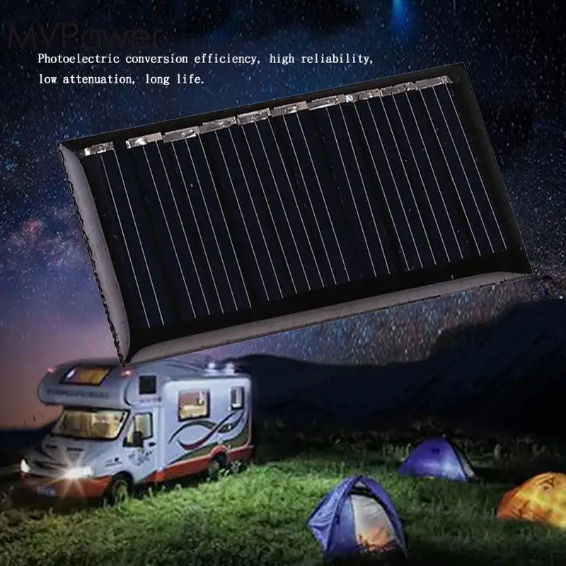 Мини эпоксидная солнечная панель MVPower 5V 2W 25MA 45х25 мм внешний аккумулятор для