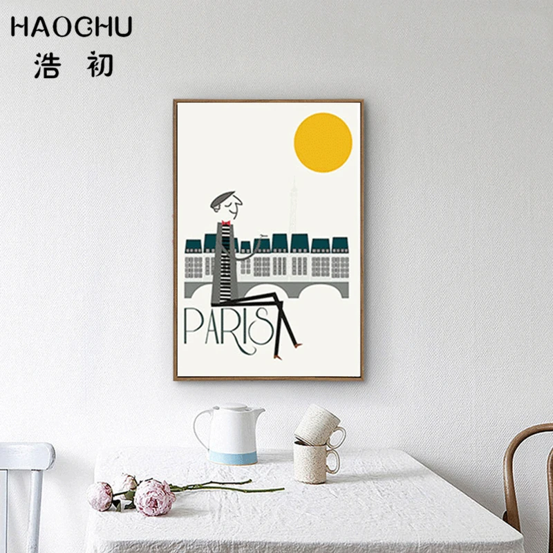 Триптих HAOCHU Современная Абстрактная Картина на холсте Лондон Париж Нью Йорк