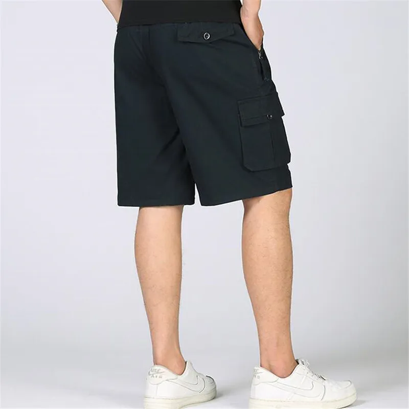 

Cotton Men Summer Casual Shorts Mens Camo Military Cargo Shorts Casual Loose Middle-aged Men Work Short Plus Size 6XL