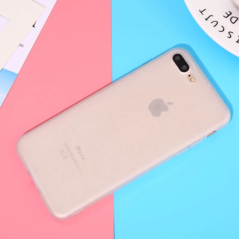 Цветной ТПУ силиконовый матовый чехол для iPhone 7 8 Plus 6 6s X Plus 5 5S мягкая задняя крышка для iPhone 11 Pro X XR XS Max чехол - Цвет: Clear