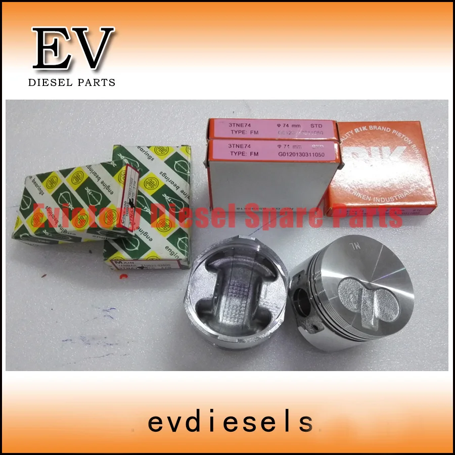 Комплект для восстановления двигателя поршня yanmar 3D68 3TNE68 3D68T 119265 22601 и поршневого