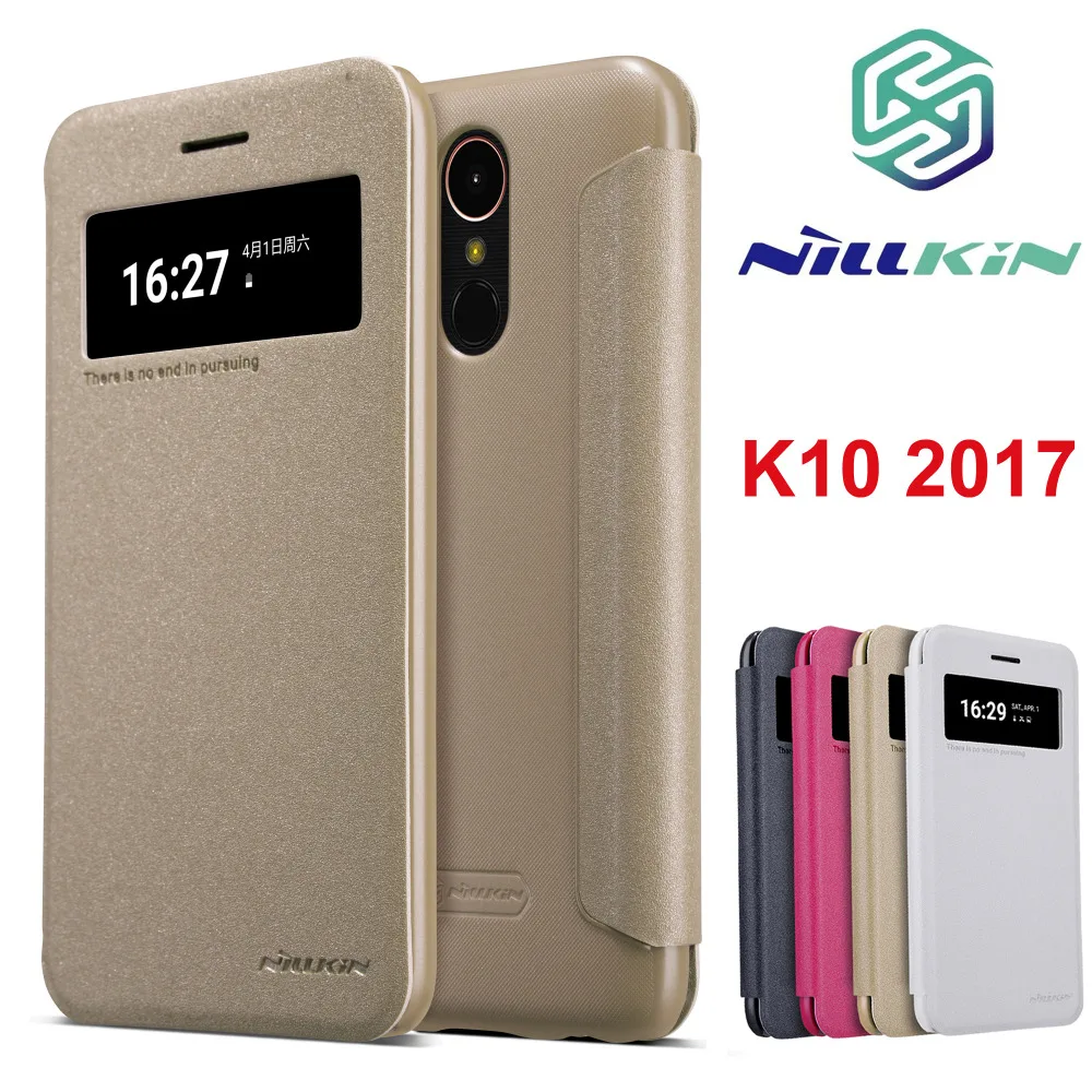 Для LG K 10 2017 K10 2017/M250M M250 M250N/LV5/X400 чехол Nillkin Window View Sparkle кожаный флип для 2017|cover for lg|case