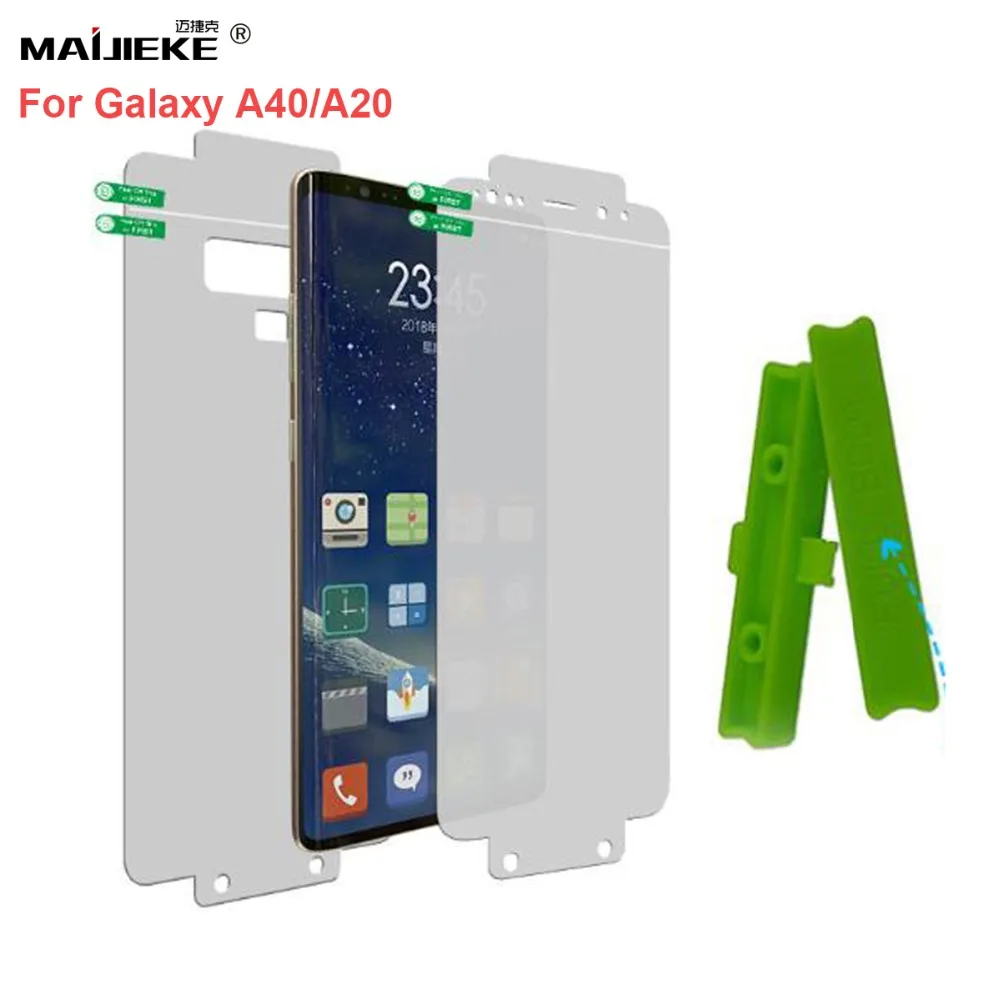 Новая мягкая Гидрогелевая Защитная пленка для экрана 6D HD Samsung Galaxy A20 A40 полное