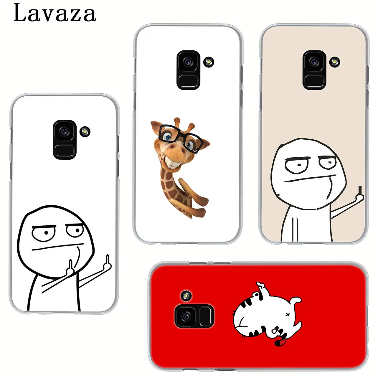 meme face Middle Finger Funny Cartoon Lovers Case for Samsung Galaxy Note 10 9 8 A9 A8 A7 A6 Plus 2018 A5 A3 2015 2016 2017 A2 | Мобильные