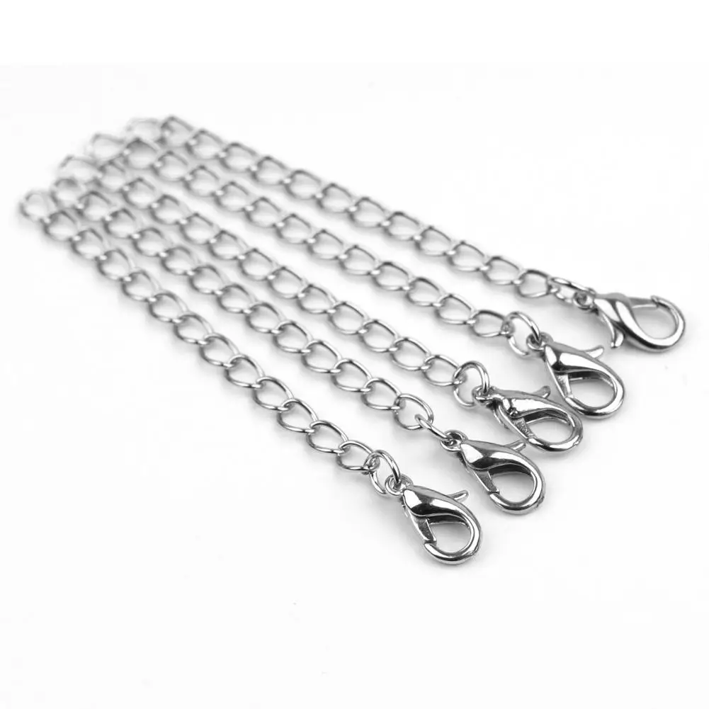 20pcs/Lot Silver Plated Metal Alloy Necklace Chains Tail Extender Extension 55-59mm for DIY Jewelry Findings Making Accessories | Украшения