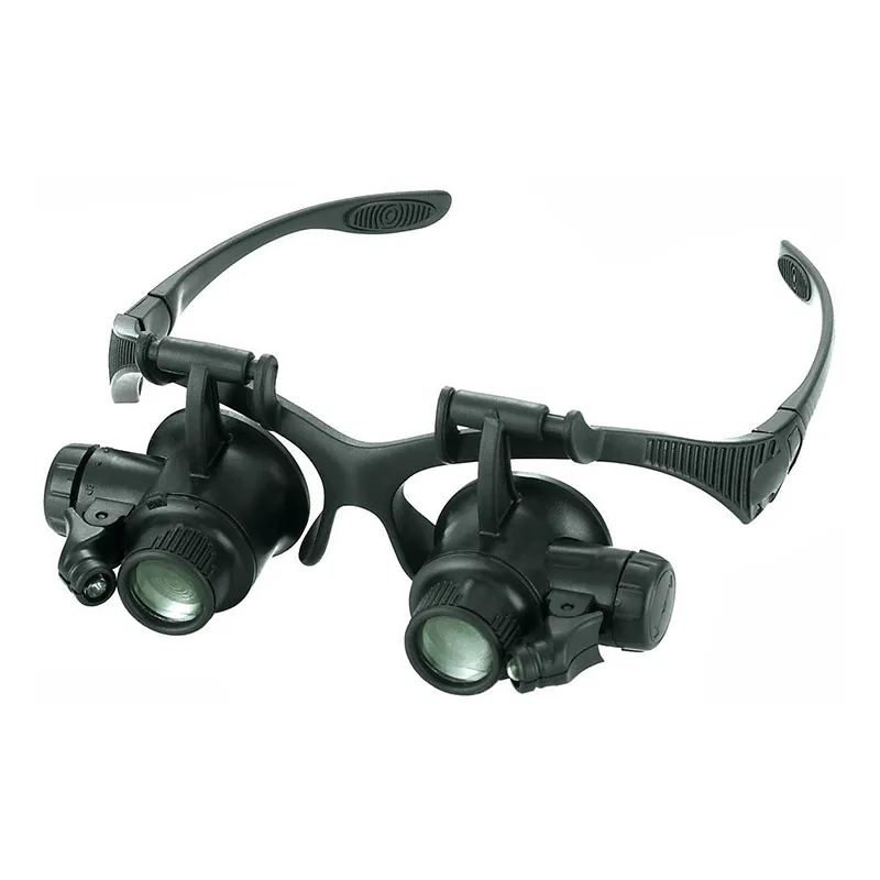 10X 15X 20X 25X светодиодная Лупа двойные очки для глаз ювелирный ремонт часов