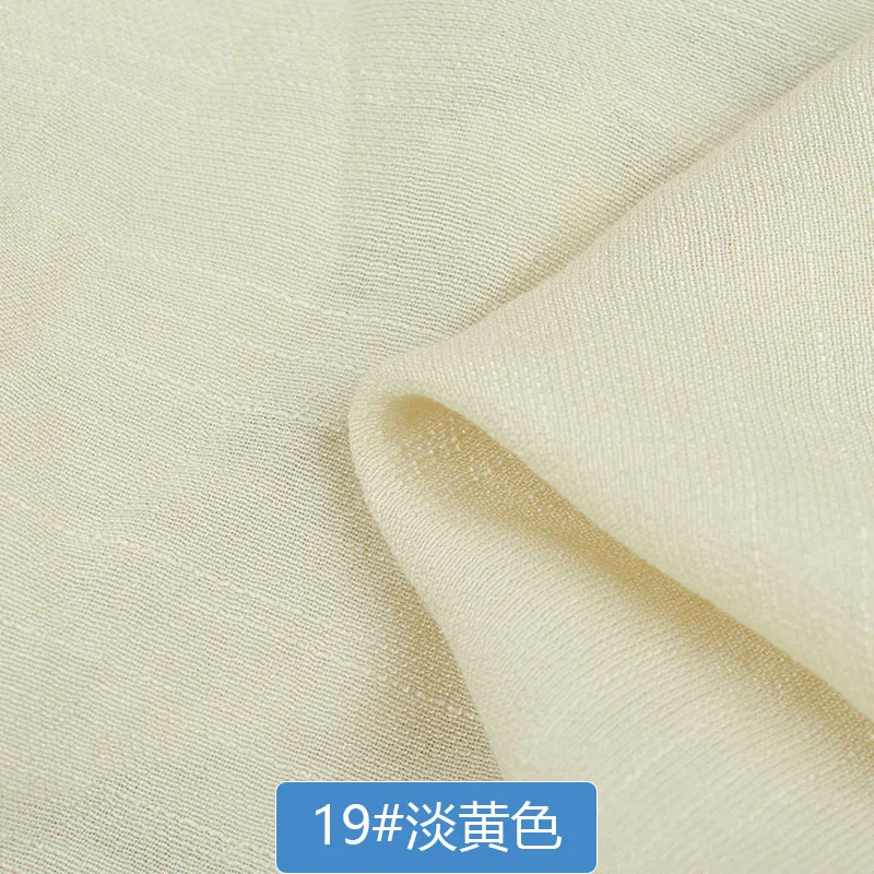 50x150 см однотонная мягкая льняная хлопковая ткань DIY Платье Халаты одежда ручной работы Лоскутная Ткань - Цвет: 19