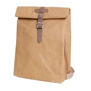 Дизайнерский моющийся Женский рюкзак из крафт-бумаги, школьный ранец для женщин, легкая многофункциональная деловая сумка для компьютера