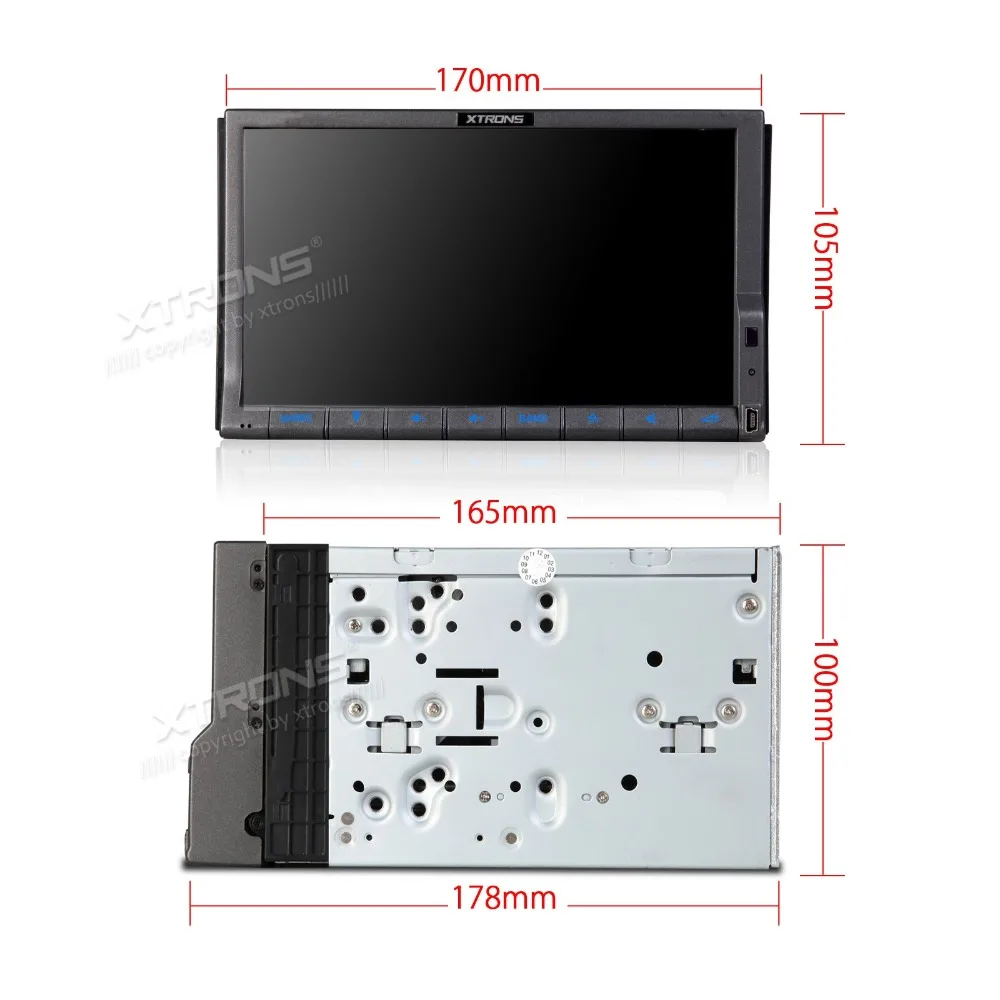 XTRONS 7 &quotдвойной 2 din автомобильный аудио 1080 P видео HD цифровой моторизованный
