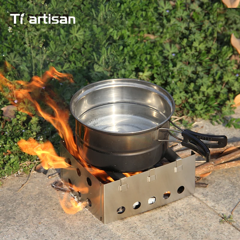 Портативная туристическая плитка Tiartisan треугольная плита из нержавеющей стали |