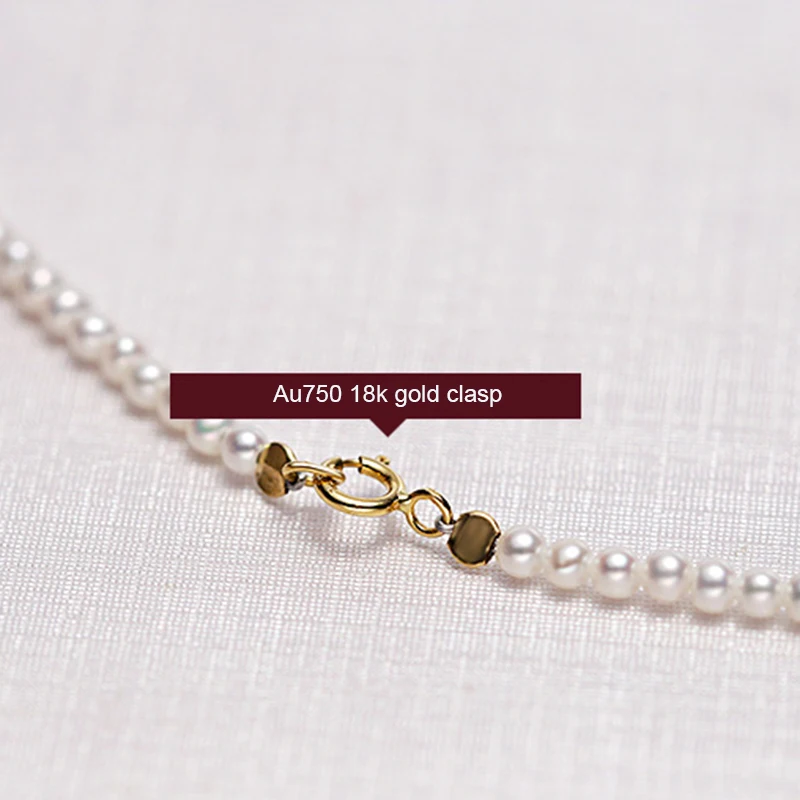 ?? Sinya 18 3 ミリメートル天然真珠ストランドネックレスとブレスレット 14k ゴールドクラスプ Lenght 40 センチメートル 45 センチメートルまたは 90 センチメートル女性のためのオプション女の子マ...