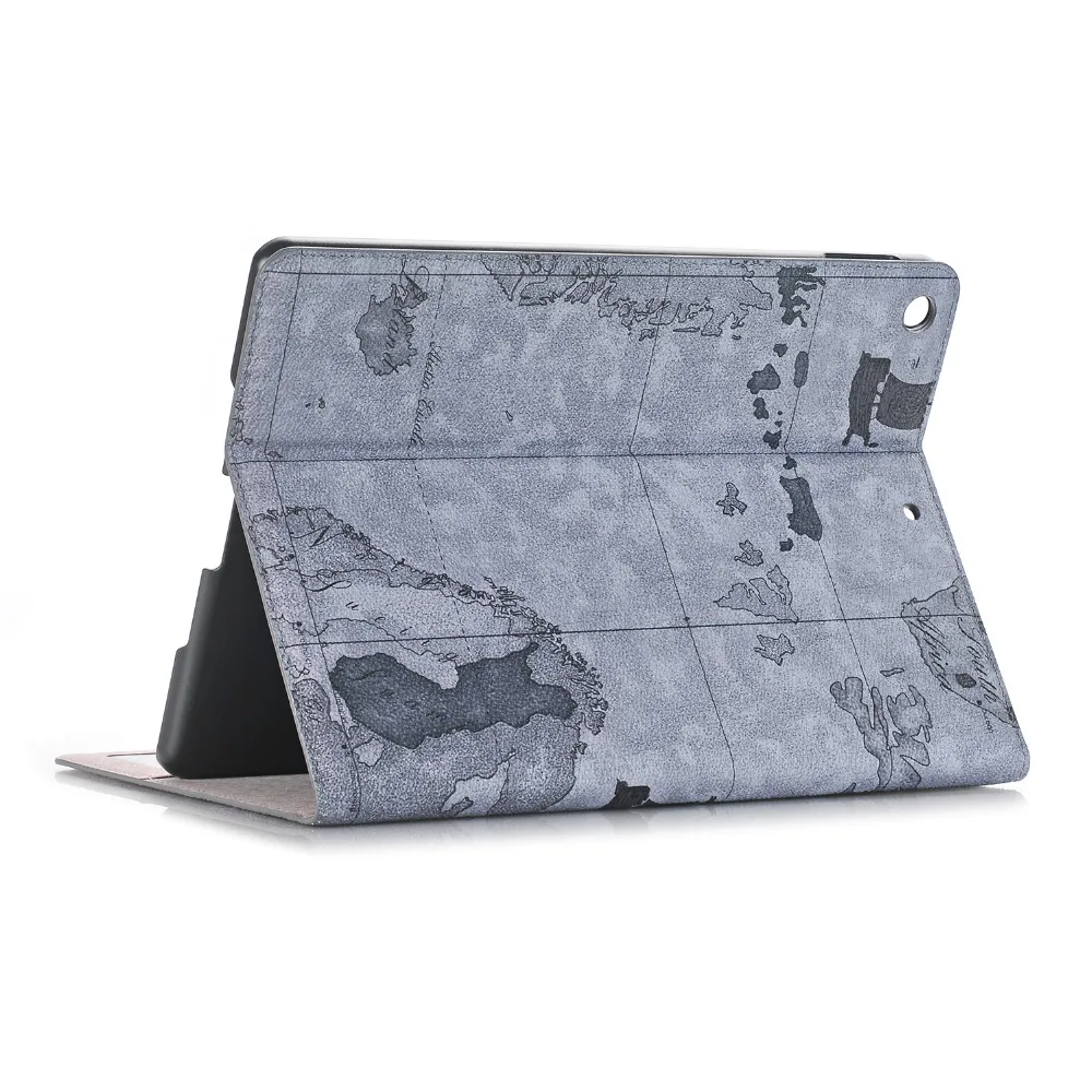 Роскошная Ретро подставка с изображением карты Folio Stand кожаный чехол Магнитный