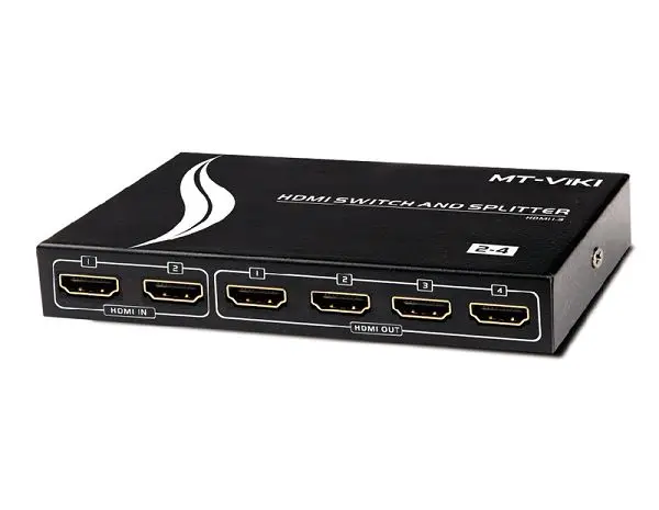 2 в 4 выхода HDMI переключатель сплиттер коробка с авто ИК пульт дистанционного