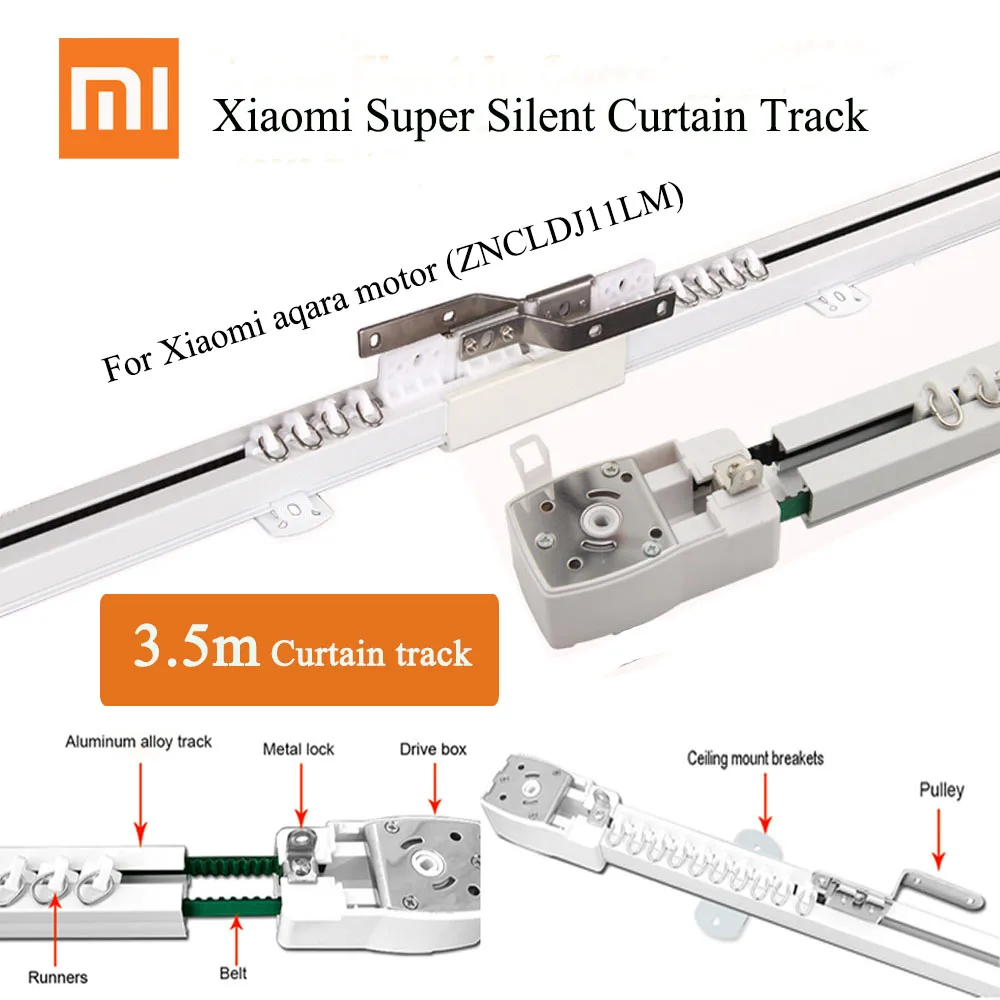 3,5 m Xiaomi Aqara/Aqara B1/Dooya KT82/DT82/KT32 мотор настраиваемый супер тихий штора, высокое качество супер довольно электри