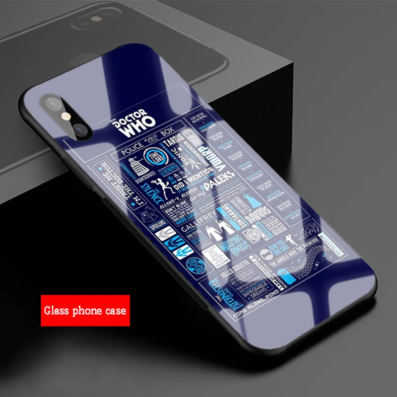 Doctor who tardis художественный Синий чехол из закаленного стекла для телефона iPhone 6 6plus