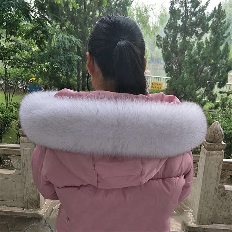 New fashion Natural Fox fur collar Winter scarf shawl multicolor fox fur collar Scarves Solid warm Women hood fox fur muffler