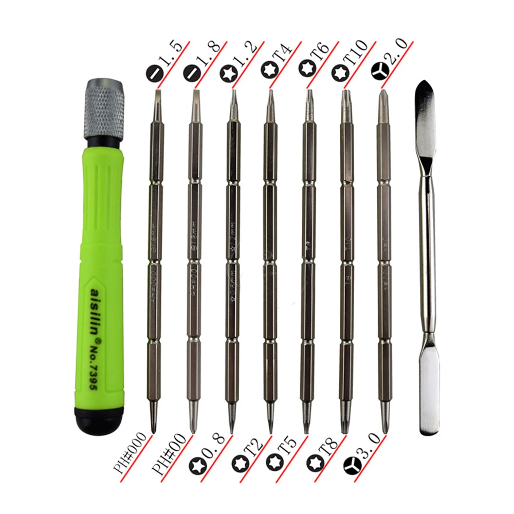 9 шт. 5 звезд 0 8 1 2 Torx T2 T4 T5 T6 PH00 PH000 щелевой набор драйверов для ремонта iPhone
