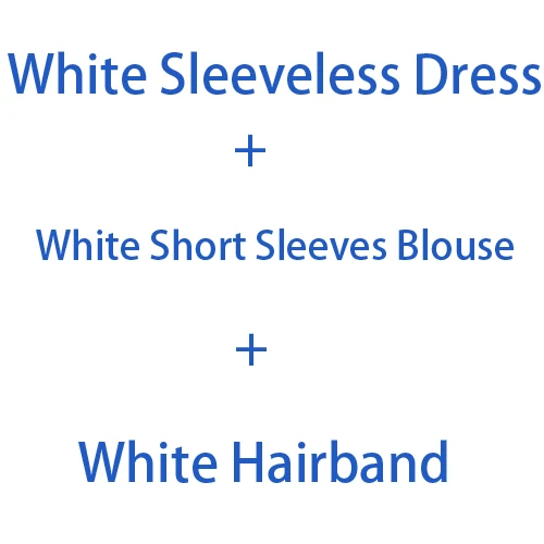 White Short Full Set Платье Лолиты с высокой талией, блузка, милые кружевные рубашки с бантом, с принтом, с музыкальной нотой, скрипки, Длинные Короткие рукава, платье-комбинация, юбка - Цвет: White Short Full Set