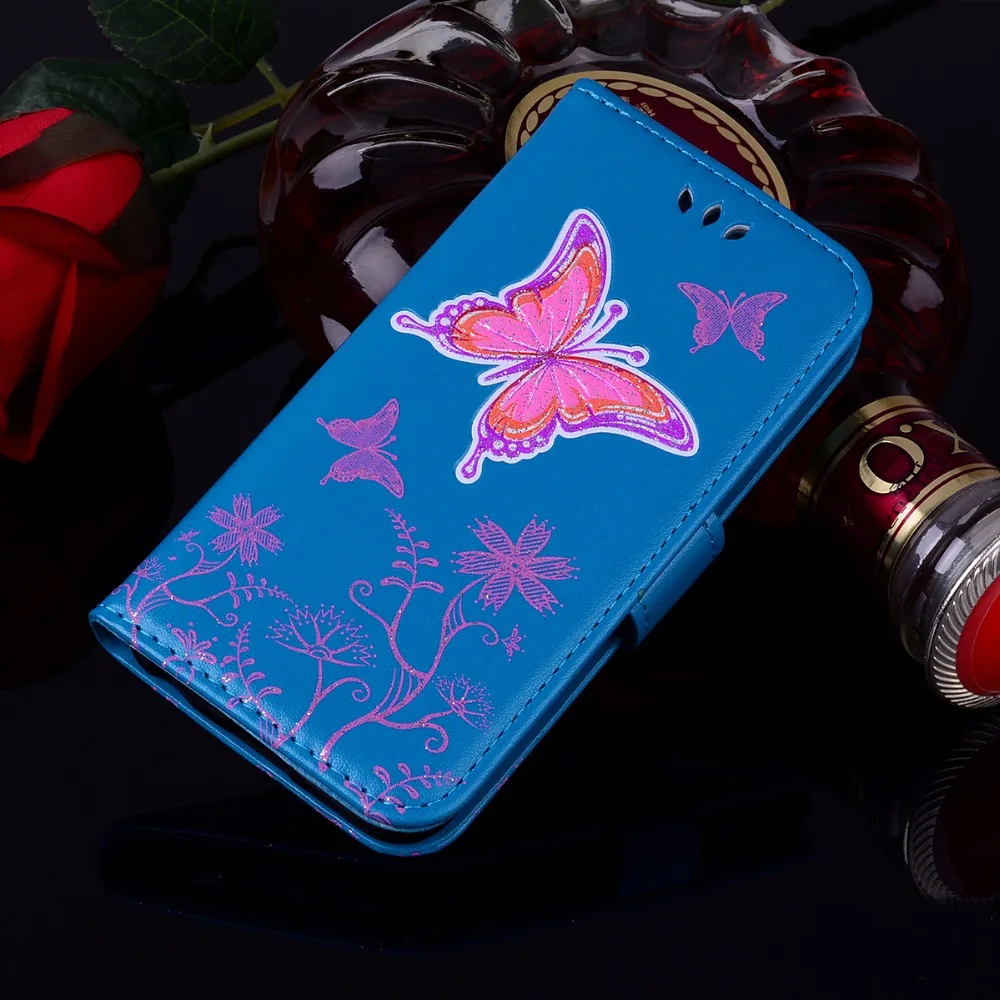 Чехол для iPhone 7 8 6 Plus x Искусственная кожа флип разъем карты бабочка чехол S 5 5S se |