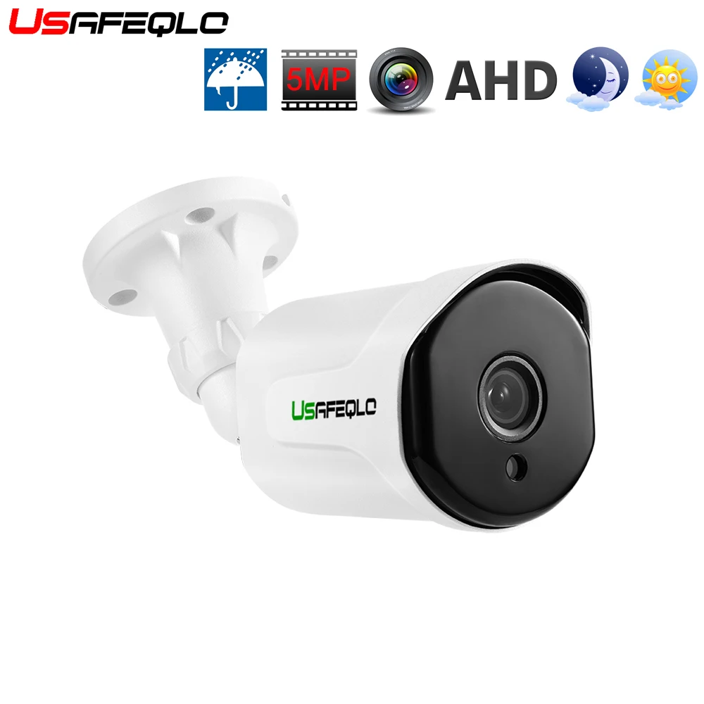 USAFEQLO AHD 5MP CCTV камера наблюдения наружная Водонепроницаемая 2560(H)x2048(V) с ИК фильтром