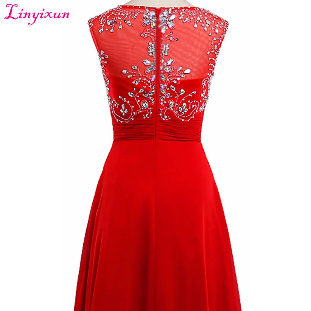 Linyixun настоящая фотография Vestido de Baile бирюзовое платье для выпускного вечера