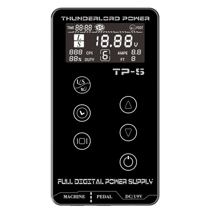 Белый Bfaccia источник питания для татуажа HURRICAN UPGRADE screen TP-5 интеллектуальный цифровой ЖК-дисплей для макияжа Двойной источник питания для татуажа - Цвет: Белый