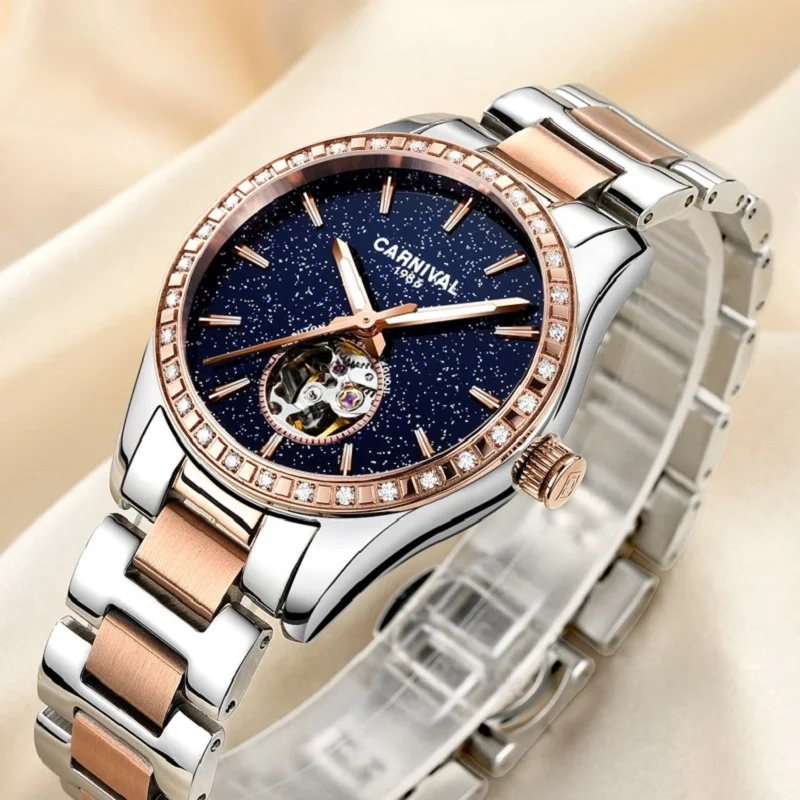 Роскошные Механические часы Montre femme 2018 женские карнавальные автоматические с