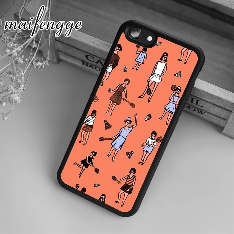 Уличный чехол для бадминтона maifengge iPhone 5 6 6s 7 8 plus X XR XS max 11 12 Pro Samsung Galaxy S7edge S8 S9 S10|case for