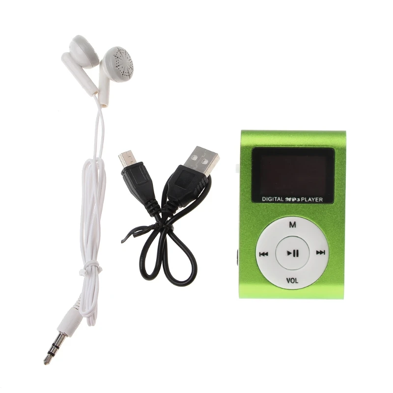 1 комплект новинка OOTDTY мини USB металлический зажим mp3-плеер ЖК-экран поддержка 32 ГБ