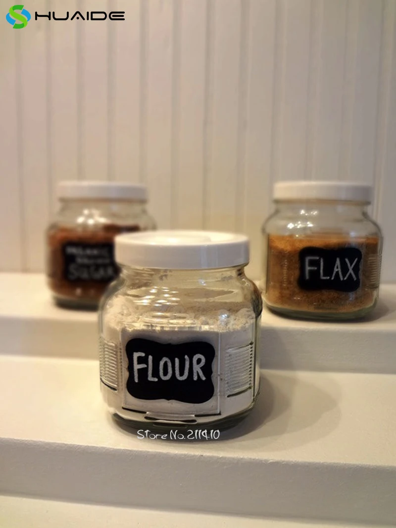 48 шт. фантазии доске этикетки стеклянная банка с завинчивающейся крышкой