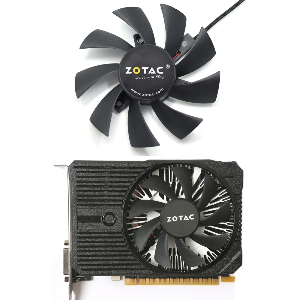 Вентилятор охлаждения 85 мм T129215SH GFY09010E12SPA 2Pin 0.3A для Zotac GTX 1050 GeForce Ti Mini вентиляторы