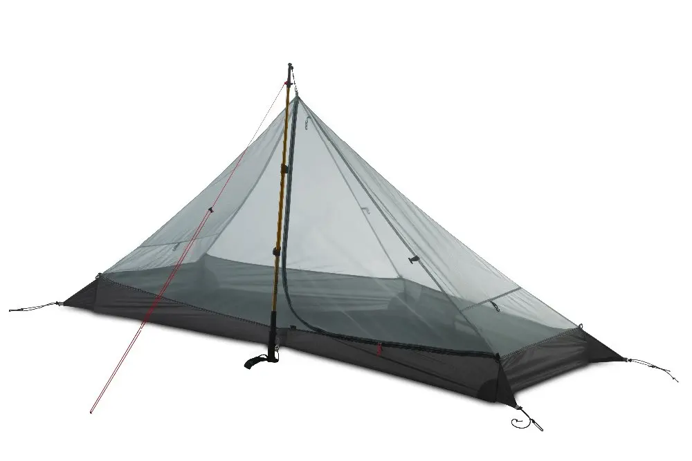 Сверхлегкая палатка 3F UL GEAR 1 People профессиональная для кемпинга с нейлоновым и