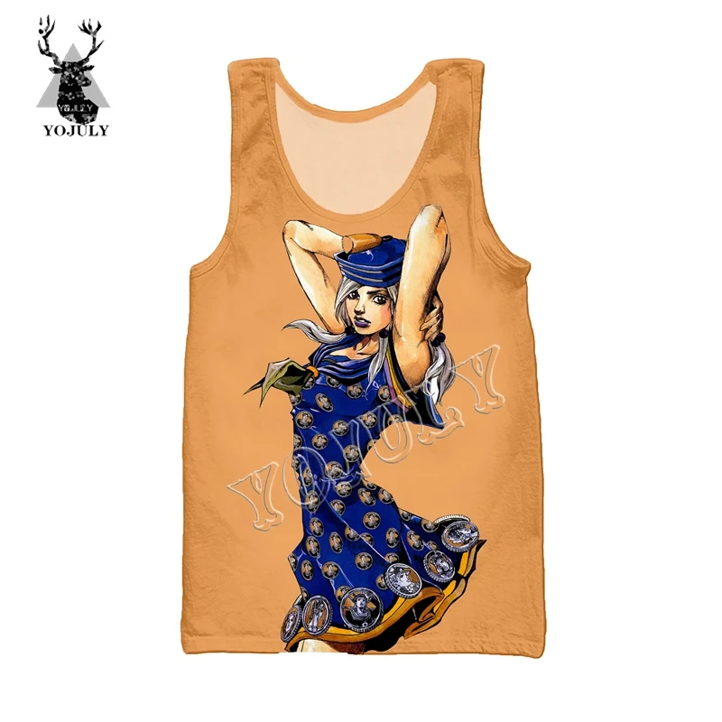 10 YOJULY Summer Unisex sleeveless shirts 3D Print Anime JoJo Bizarre Adventure Men Vest Women Casual Funny Tops Clothing Ve23 - Цвет: 10