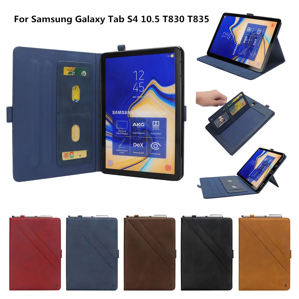 Роскошный чехол книжка для Samsung Galaxy Tab S4 9. 0 T830 T835 с несколькими углами обзора
