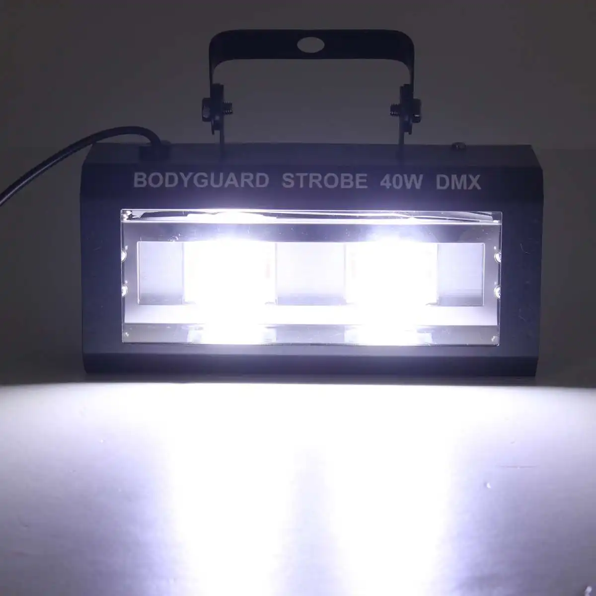 40/60/80/100W DMX512 светодиодный стробоскоп проблесковый маячок освещение Бар Диско диджей звуковой активации лампы эффект освещения штепсельная вилка стандарта США - Цвет: White
