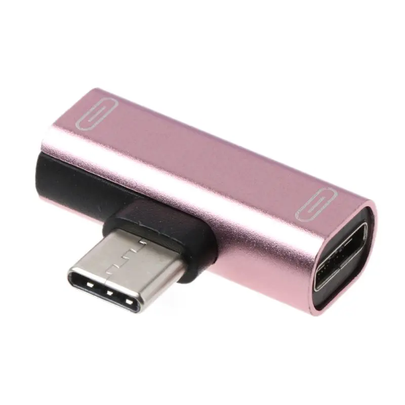 rgd Двойной тип C USB-C наушники аудио зарядка зарядное устройство адаптер сплиттер конвертер для Xiaomi 6 6X8 Note3 Mix 2 huawei mate - Цвет: rgd