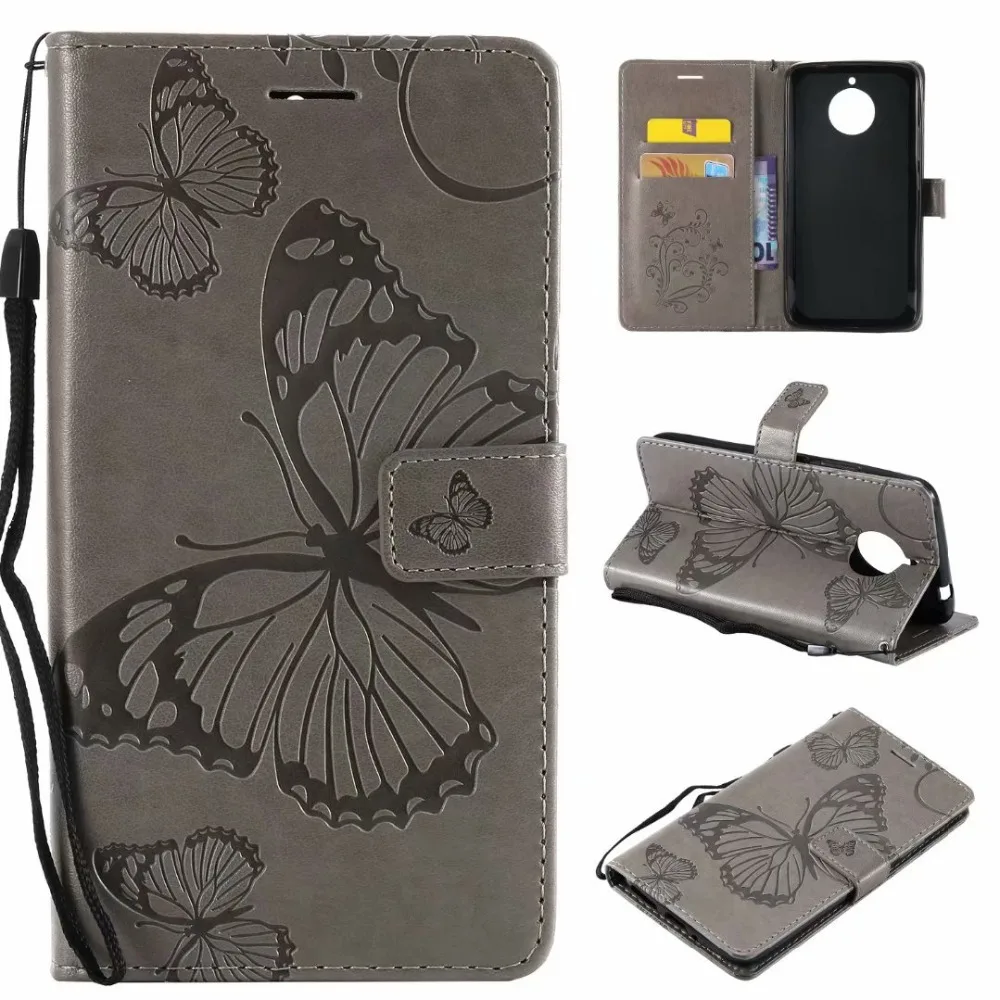 Деловой Чехол-кошелек в стиле ретро для E4Plus E 4 4-го поколения E4 + Lite кожаные флип-чехлы с бабочками для Motorola Moto E4 Plus чехол