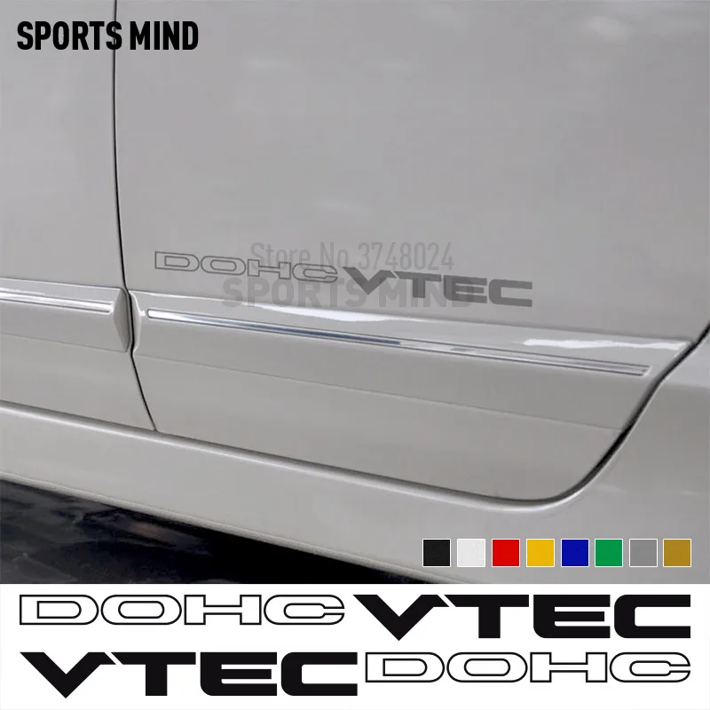 1 пара DOHC VTEC наклейка автомобиля Графический Автомобиль Стайлинг для Honda Civic Si Accord