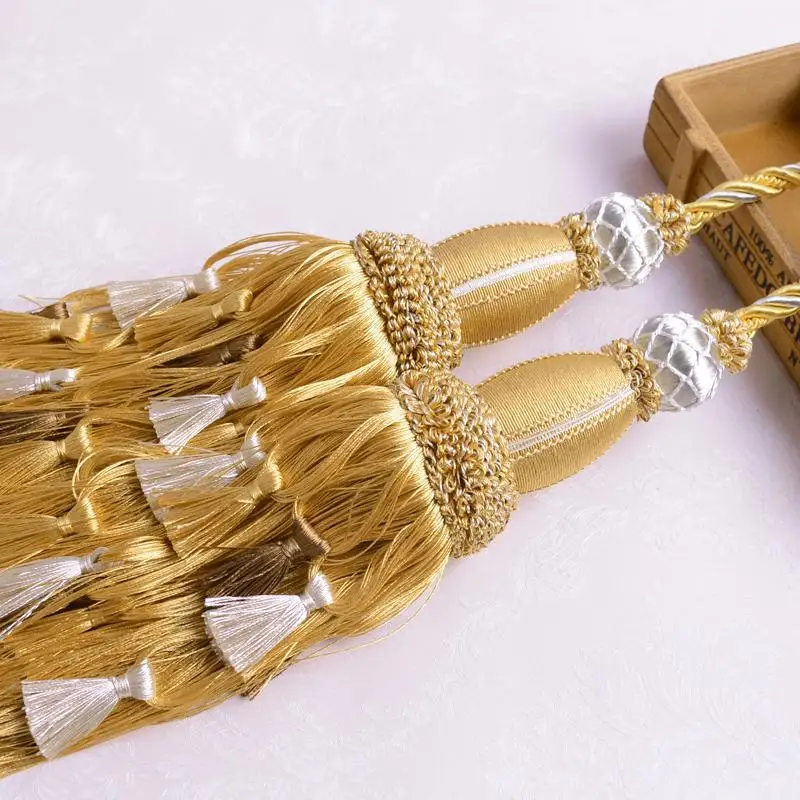 2 шт./лот крючки для штор с двойными шариками и кисточками держатель Декоративные