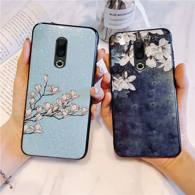 Блестящий чехол для телефона Meitu M8 M8S T8 T8S V6 T9 наручный браслет с цветами держатель