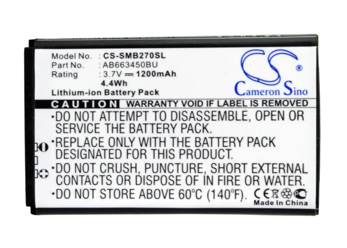 Аккумулятор Cameron Sino 1200mAh AB663450BU для Samsung B2700 GT B2700|Аккумуляторы мобильных телефонов|