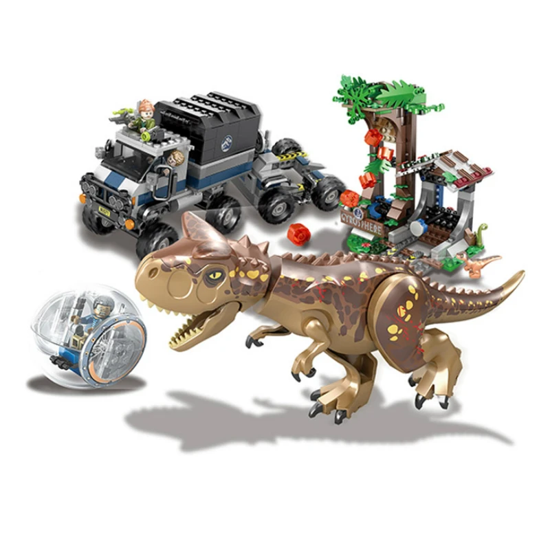 Конструктор Мир Юрского периода 2 648 шт. Carnotaurus гироскопа фигурки динозавров 75929