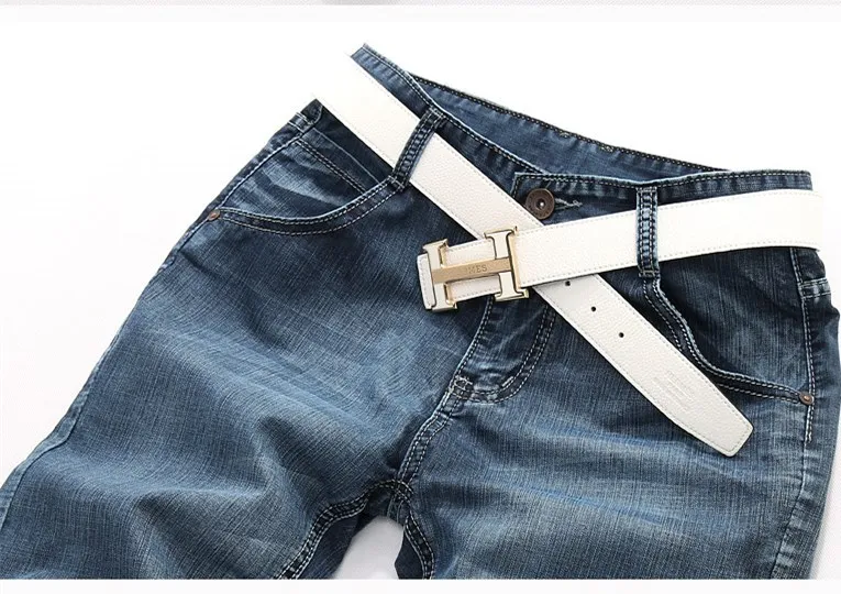 new 2014 summer fashion mens slim fit jeans famous brand men short casual man denim shorts classic blue men's pants | Мужская одежда