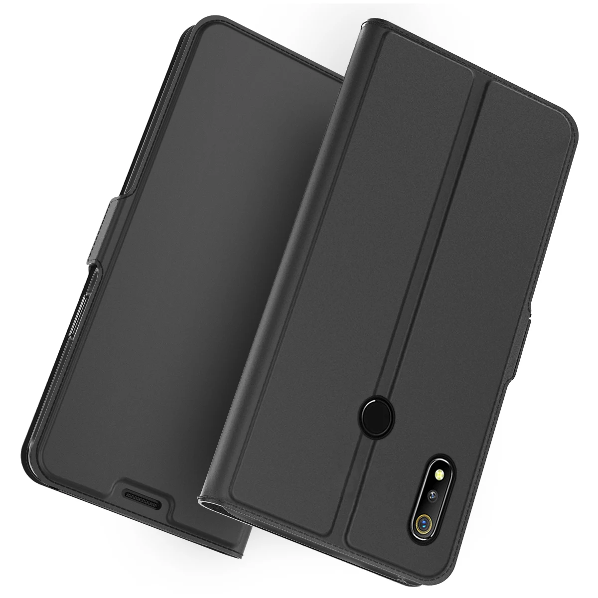 Для Oppo Realme 3 Pro Чехол с отделением для карт Кожаный противоударный чехол кошелек