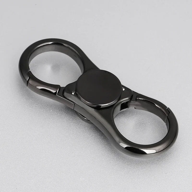 black Finger spinner брелок для ключей handspinner брелок для ключей Пряжка для брюк креативный sleutelhanger chaviro llaveros hombre - Цвет: black