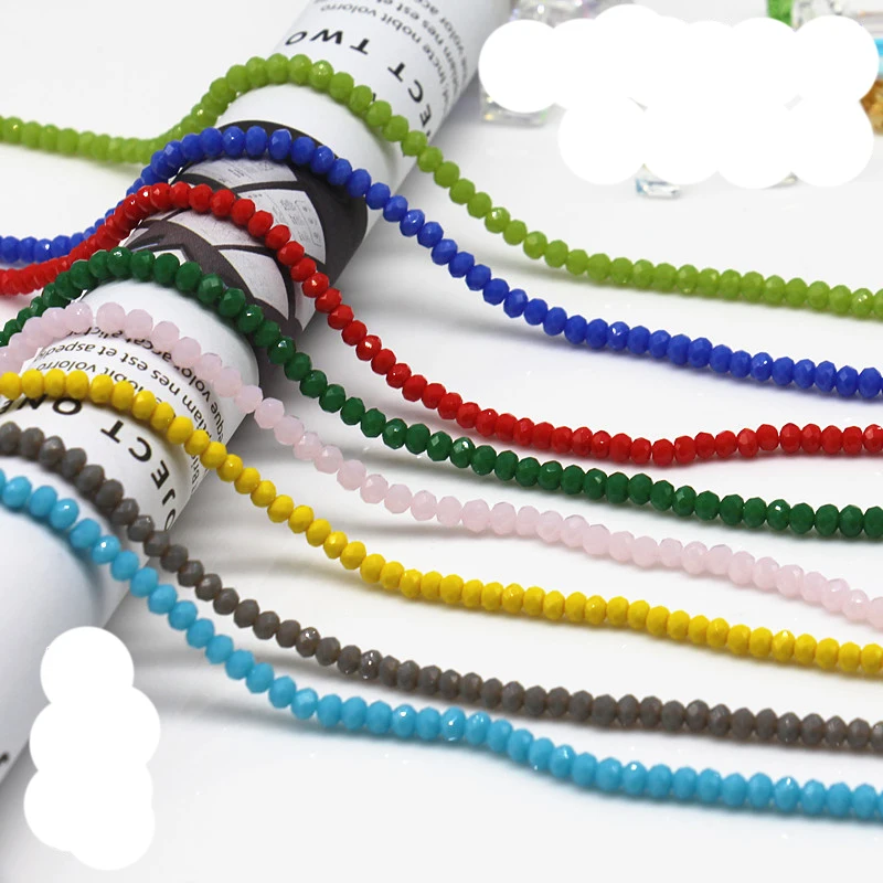 Опт 4*3 мм цветные хрустальные бусины граненые Rondelle фурнитура для шитья повязка на